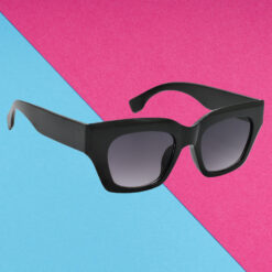 A pair of trendy purple cat-eye sunglasses for teens