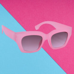 A pair of oversized black cat-eye sunglasses for women