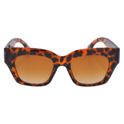 A pair of bold tortoise cat-eye sunglasses for teens