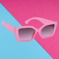 A pair of modern orange cat-eye sunglasses for young women