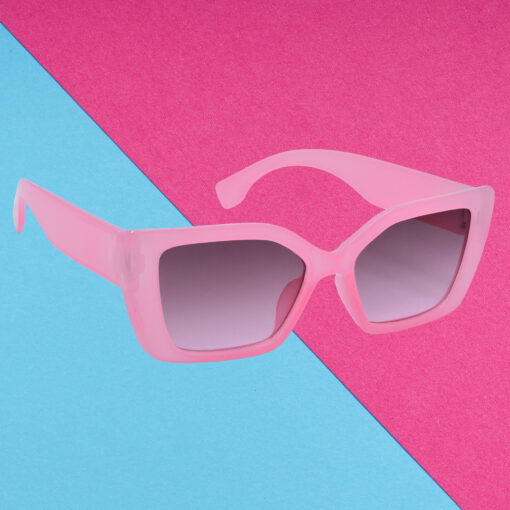 A pair of modern orange cat-eye sunglasses for young women