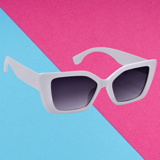 A pair of elegant leopard print cat-eye sunglasses for women