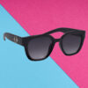 A pair of luxurious red cat-eye sunglasses for young women