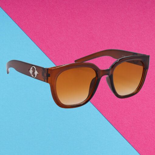 A pair of retro pink cat-eye sunglasses for women