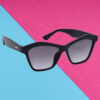 A pair of oversized orange cat-eye sunglasses for trendsetters
