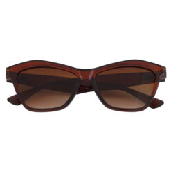 A pair of bold orange cat-eye sunglasses for women