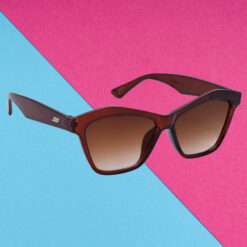 A pair of elegant red cat-eye sunglasses for girls