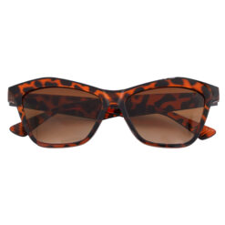 A pair of oversized brown cat-eye sunglasses for teens
