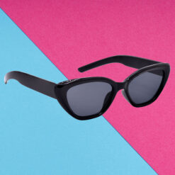 A pair of oversized red cat-eye sunglasses for young women