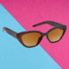 A pair of retro tortoise cat-eye sunglasses for women