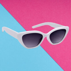 A pair of luxurious black cat-eye sunglasses for girls