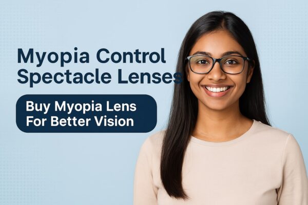 Myopia Control Lenses: What They Are, Who Needs Them, and How They Slow Down Myopia Progression 4 Girl wearing specialized myopia control spectacle lenses recommended for managing nearsightedness and preserving clear vision.