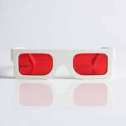 Red-red filter decode glasses showing tinted lenses for revealing hidden messages.