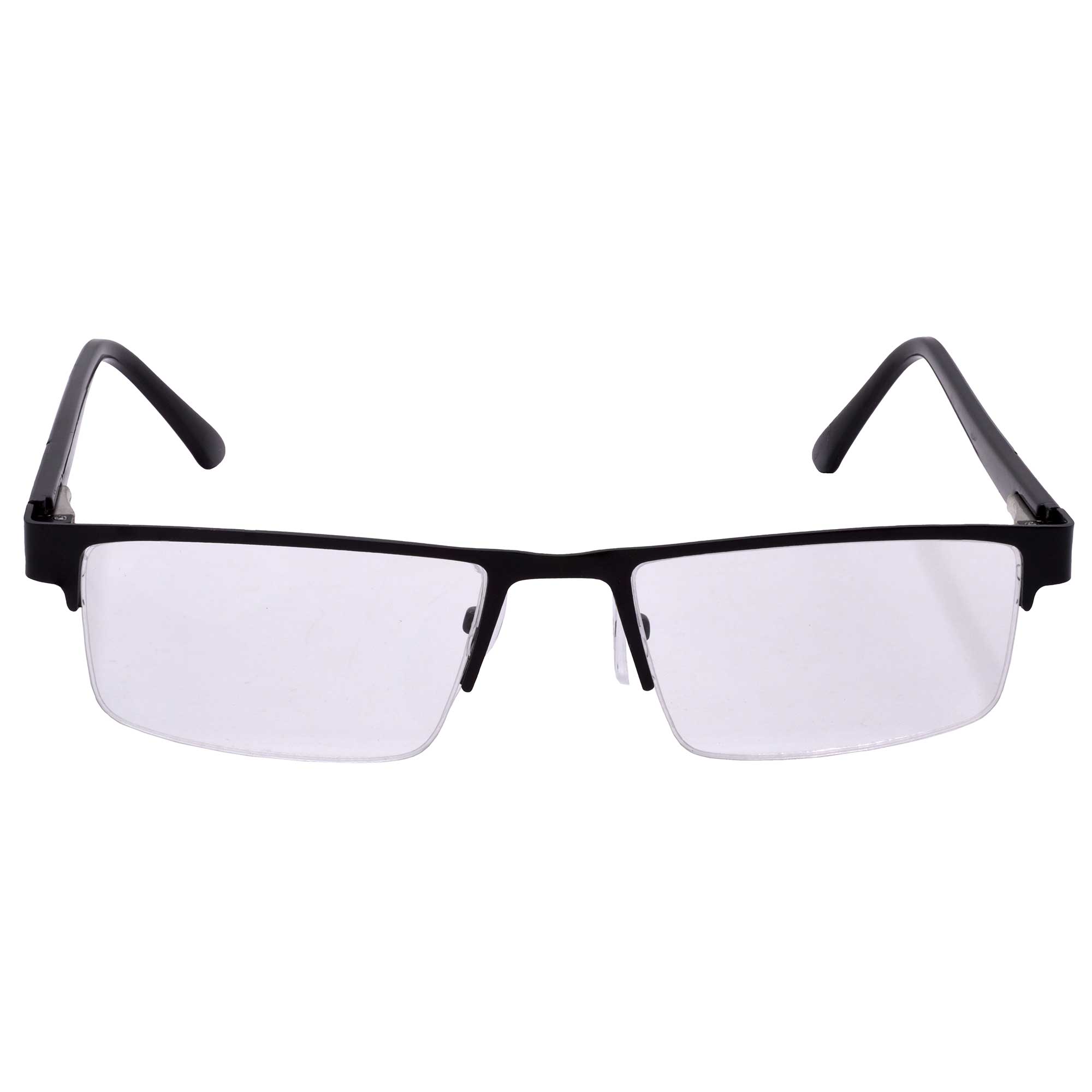 Hrinkar Rectangle Half Rim Portable Reading Glasses For Men And Women (Black Frame, Near Vision) | - Image 3