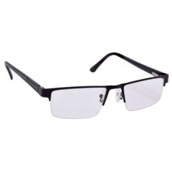 Alternative view of Hrinkar Rectangle Half Rim Portable Reading Glasses For Men And Women (Black Frame, Near Vision) |