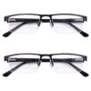 Hrinkar Rectangle Half Rim Portable Reading Glasses For Men And Women (Black Frame, Near Vision) |