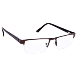 Alternative view of Hrinkar Rectangle Half Rim Portable Reading Glasses For Men And Women (Brown Frame, Near Vision) |