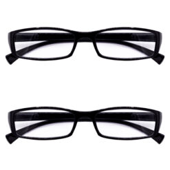 Hrinkar Rectangle Full Rim Portable Reading Glasses For Men And Women (Black Frame, Near Vision) |