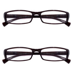 Hrinkar Rectangle Full Rim Portable Reading Glasses For Men And Women (Brown Frame, Near Vision) |