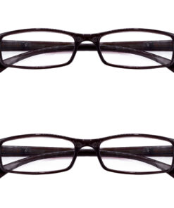 Hrinkar Rectangle Full Rim Portable Reading Glasses For Men And Women (Brown Frame, Near Vision) |