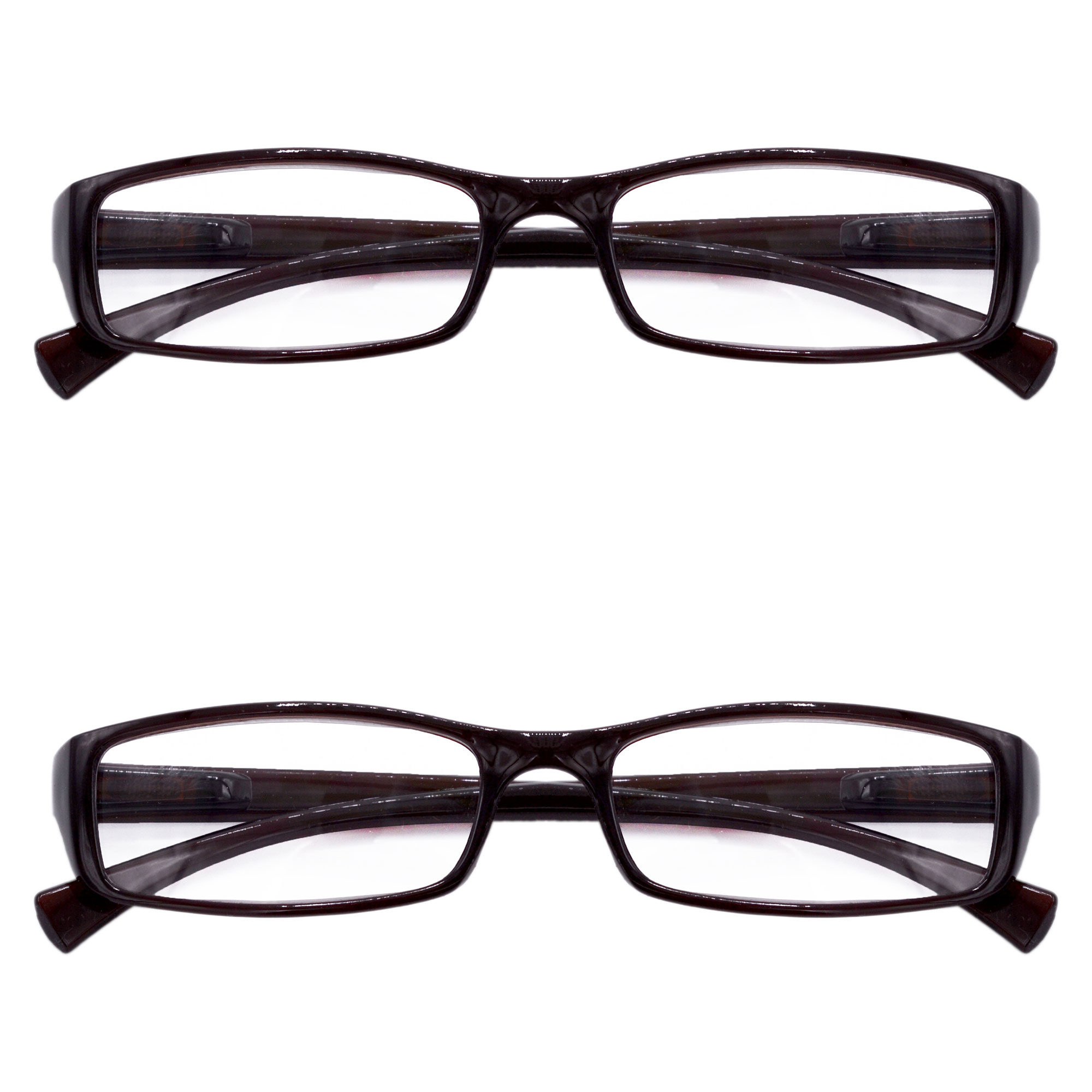Hrinkar Rectangle Full Rim Portable Reading Glasses For Men And Women (Brown Frame, Near Vision) |