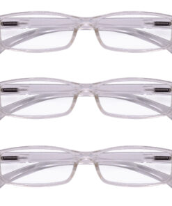Hrinkar Rectangle Full Rim Portable Reading Glasses For Men And Women (Transparent Frame, Near Vision) |