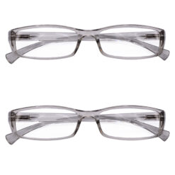 Hrinkar Rectangle Full Rim Portable Reading Glasses For Men And Women (Grey Frame, Near Vision) |