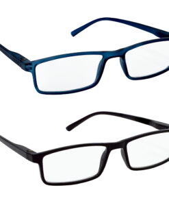 HRINKAR Unisex Rectangle Reading Glasses Power Single Vision Full Frame TR90 Lightweight Readers for Men Women Book Reading Computer Mobile Office Use Durable Comfortable Eyewear (Pack of 2) |