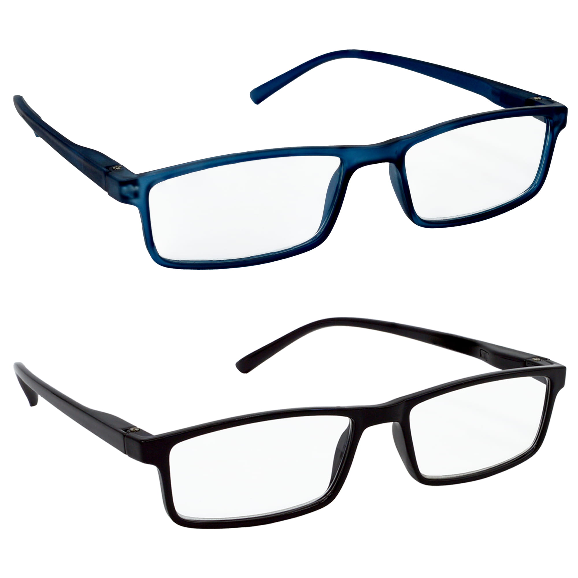 HRINKAR Unisex Rectangle Reading Glasses Power Single Vision Full Frame TR90 Lightweight Readers for Men Women Book Reading Computer Mobile Office Use Durable Comfortable Eyewear (Pack of 2) |