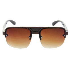 Hrinkar Gradient & UV Protection Elegant Brown Rectangular Goggles For Men & Women - HRS260