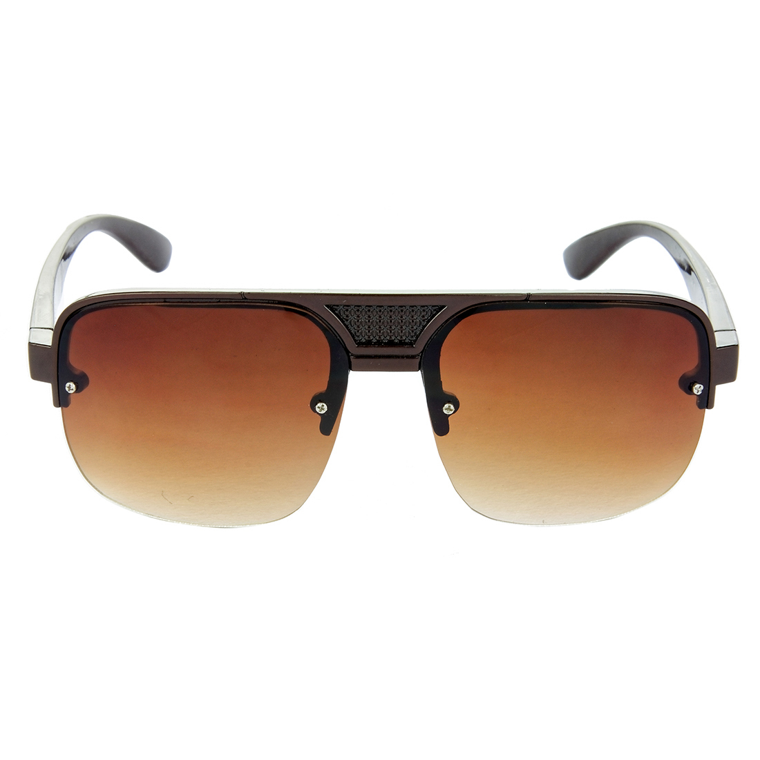 Hrinkar Gradient & UV Protection Elegant Brown Rectangular Goggles For Men & Women - HRS260