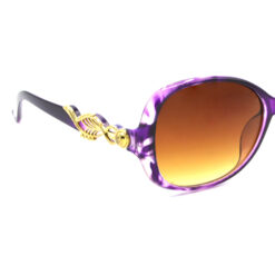 Alternative view of Hrinkar Gradient & UV Protection Trendy Brown Over-sized Shades For Women - HRS306-PRPL-BWN