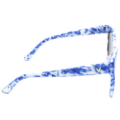 Hrinkar Mirrored & UV Protection Stylish Blue Round Shades For Women - HRS321-WT-BU-BU