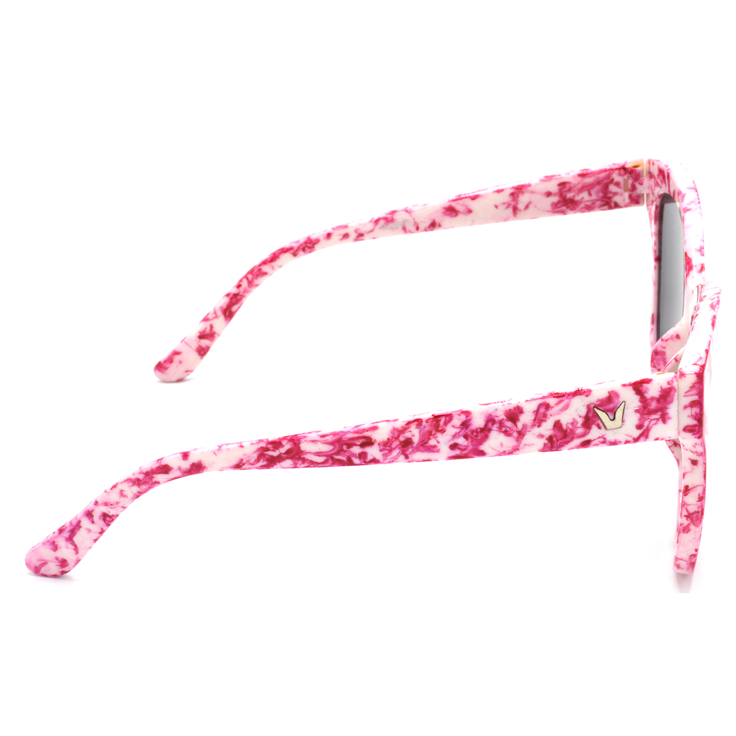 Hrinkar Mirrored & UV Protection Classy Golden Round Sunglasses For Women - HRS321-WT-RD-GLD
