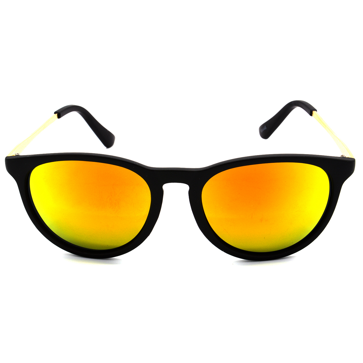 Hrinkar Mirrored & UV Protection Stylish Golden Round Goggles For Men & Women - HRS324-BK