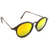 Hrinkar Mirrored & UV Protection Elegant Golden Round Goggles For Men & Women - HRS429-BWN-GLD