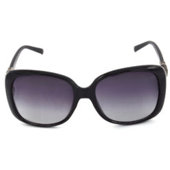 Alternative view of Hrinkar Polarized & UV Protection Elegant Grey Rectangular Shades For Women - HRS438-BK-GRY