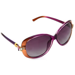 Hrinkar Polarized & UV Protection Elegant Pink Rectangular Sunglasses For Women - HRS440-PRPLBWN-PNK