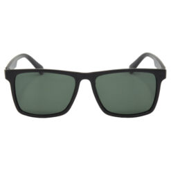 Hrinkar Polarized & UV Protection Classy Green Rectangular Shades For Men & Women - HRS496-BK-GRN-P