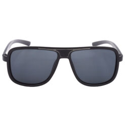 Hrinkar Polarized & UV Protection Elegant Black Rectangular Sunglasses For Men & Women - HRS508-BK-BK-P
