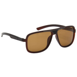 Hrinkar Polarized & UV Protection Trendy Brown Rectangular Goggles For Men & Women - HRS508-BWN-BWN-P