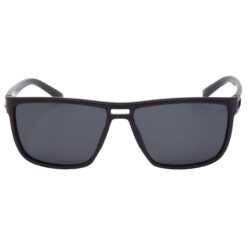 Hrinkar Polarized & UV Protection Stylish Grey Rectangular Sunglasses For Men & Women - HRS509-BK-rd-BK-P