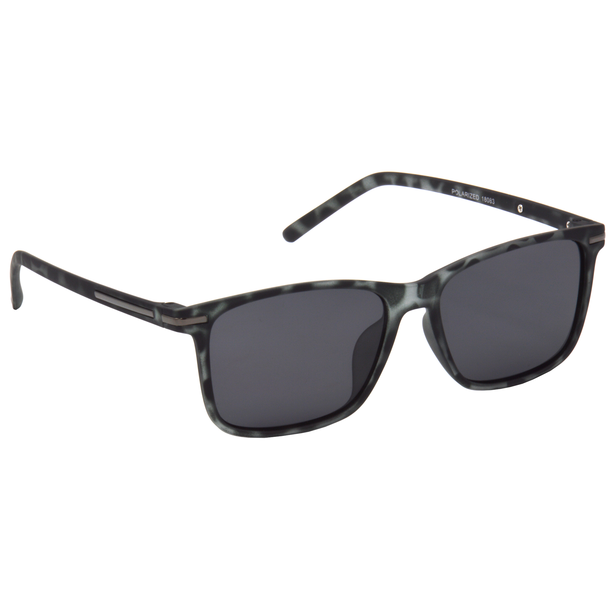 Hrinkar Polarized & UV Protection Stylish Grey Retro Square Sunglasses For Men & Women - HRS513-TBK-BK