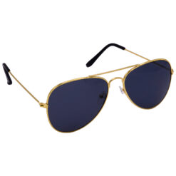 Hrinkar UV Protection Classy Grey Pilot Sunglasses For Men & Women - HRS553-GLD-BK