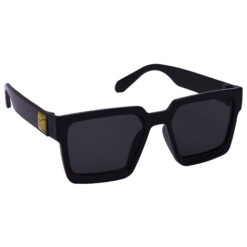 Hrinkar UV Protection Classy Black Retro Square Shades For Men & Women - HRS586-BK-BK