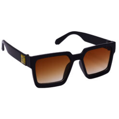 Hrinkar UV Protection Elegant Brown Retro Square Shades For Men & Women - HRS586-BK-BWN