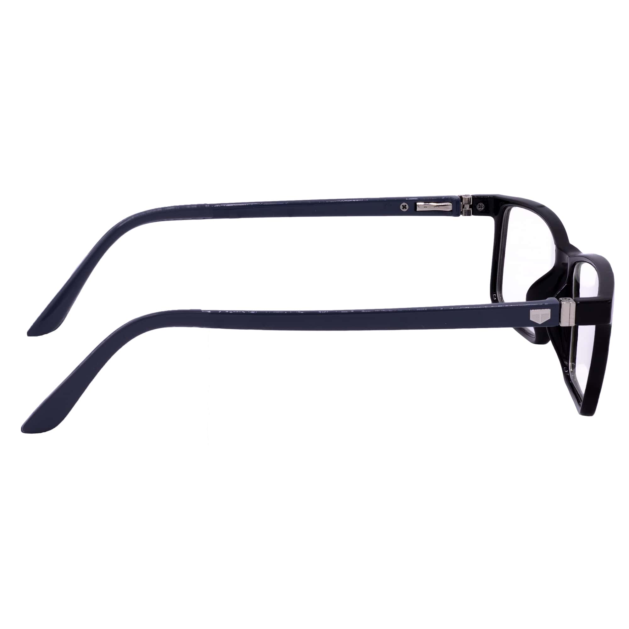 with blue cut lenses and anti-glare.