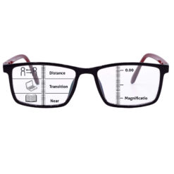 Stylish +1.00 to +3.00 Progressive Reading Glasses with Blue Cut and Anti-Glare