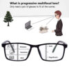 Hrinkar Progressive Reading Glasses +1.00 to +3.00 Blue Cut Lens Black and Brown