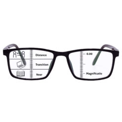 Hrinkar +1.00 to +3.00 reading glasses with blue cut and anti-glare lens in black and brown